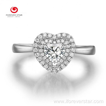 Heart Cutting Design Memorable Wedding Diamond Ring